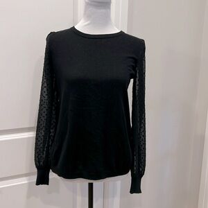 LOFT Dotted Mixed Media Sweater